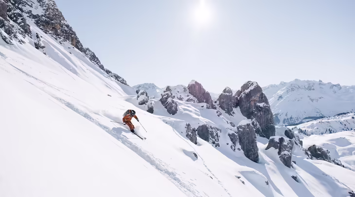 Freeriden in Warth-Schröcken © Bregenzerwald Tourismus / Maximilian Gierl